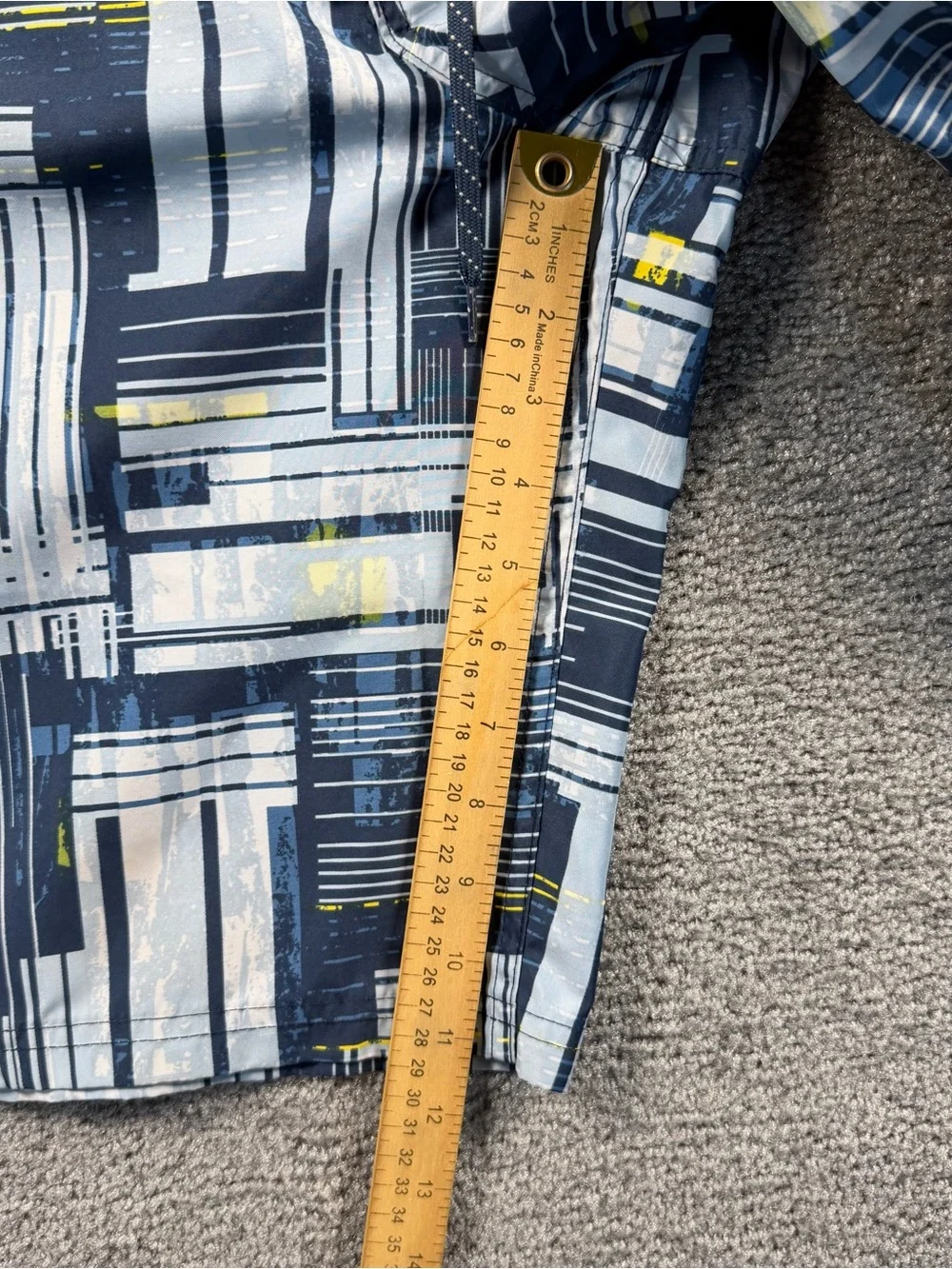 Columbia Mens Board Shorts 36 Surf Cargo Zip Pocket Blue 11 Inseam AM4661